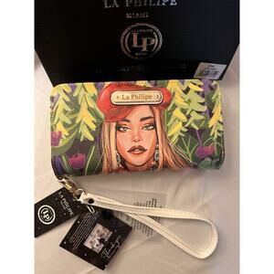 La Philipe Wallet Pink 1026 Blooming Garden NWT